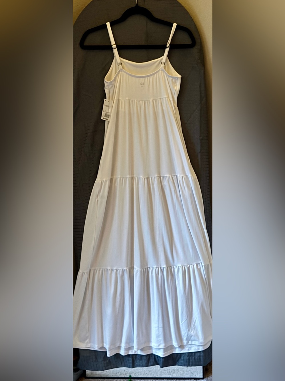SO White Tiered Maxi Dress with Adjustable Straps